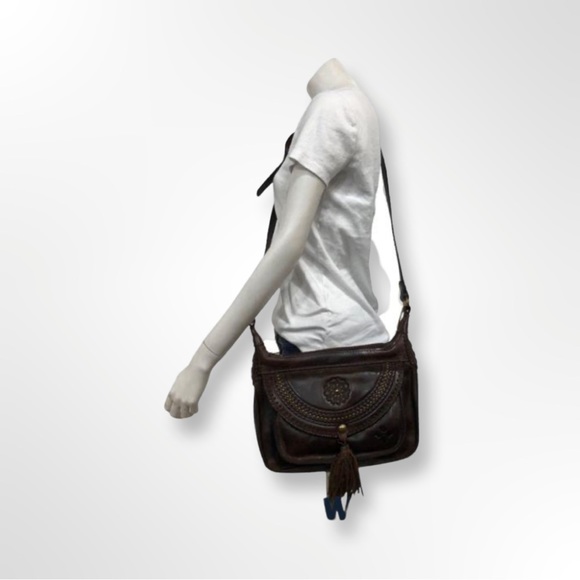 Sold Patricia Nash 'Camila' Vintage Leather Shoulder Bag Purse With Tags - Picture 5 of 8